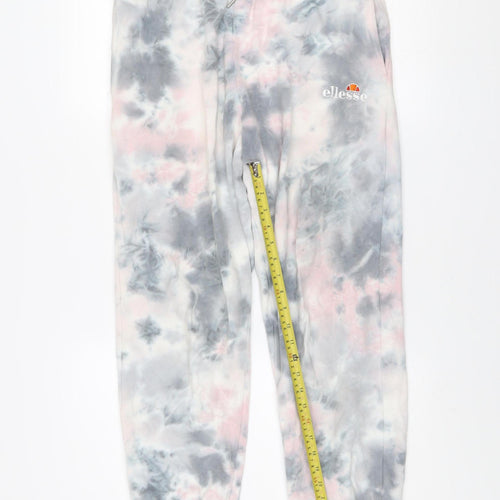 Ellesse Women’s Multicoloured Tie Dye Jogger Trousers UK 10 Cotton
