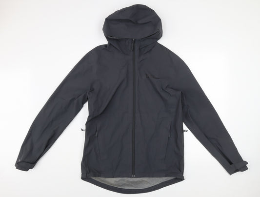 Jack Wolfskin Men's Black Hooded Waterproof Rain Jacket Size S 38in