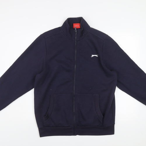 Slazenger Men's Navy Blue Medium Track Jacket Full Zip Activewear