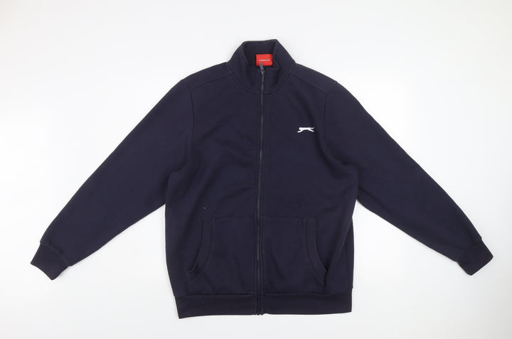 Slazenger Men's Navy Blue Medium Track Jacket Full Zip Activewear