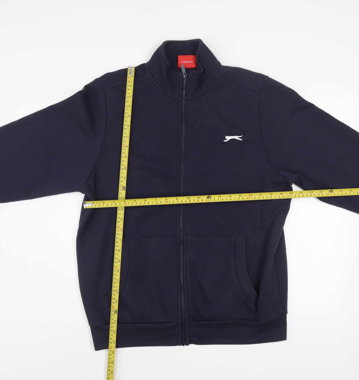 Slazenger Men's Navy Blue Medium Track Jacket Full Zip Activewear