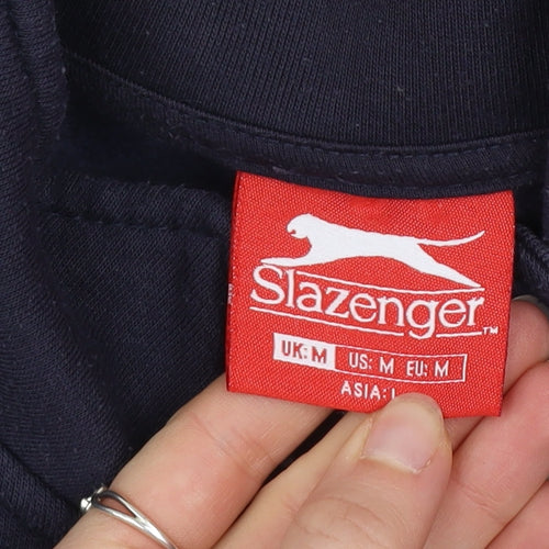 Slazenger Men's Navy Blue Medium Track Jacket Full Zip Activewear