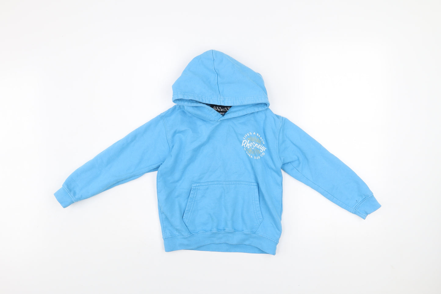 O'Shea Boys Blue Pullover Hoodie M Graphic Surf Logo Cotton Blend
