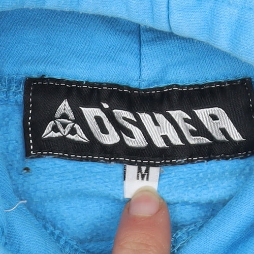O'Shea Boys Blue Pullover Hoodie M Graphic Surf Logo Cotton Blend