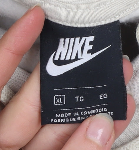 Nike Men's Beige XL Pullover Hoodie Sweatshirt