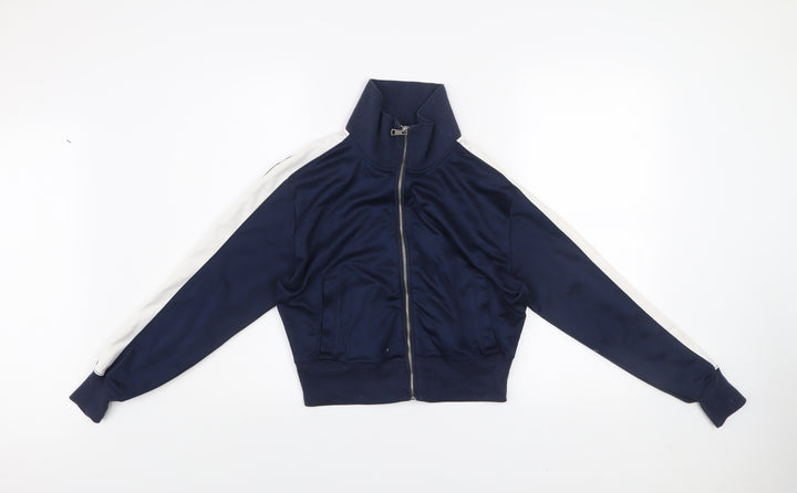 Abercrombie & Fitch Men's Blue XS Track Jacket Full Zip Cotton Blend