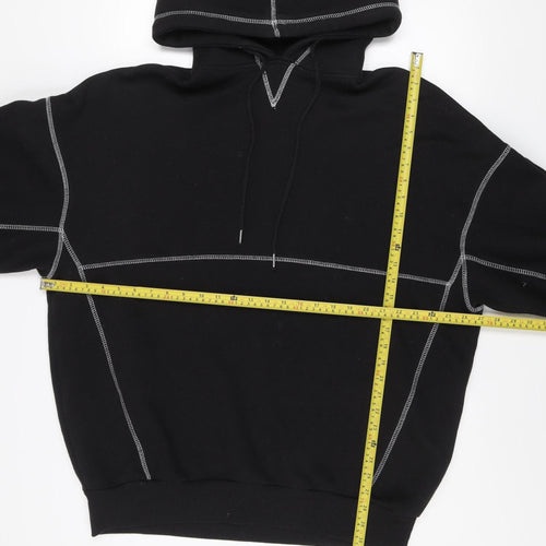 Missguided Women’s Black UK 8 Pullover Hoodie with Contrast Stitching