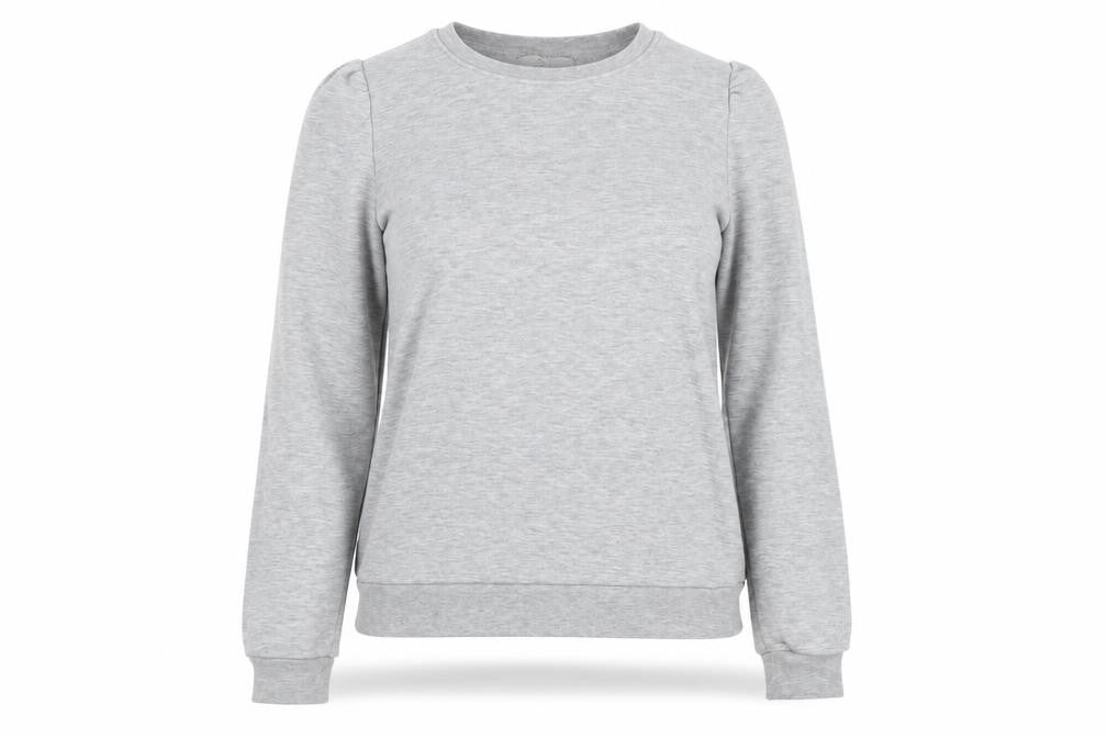 Front view of Et Women Grey, size 10, Pullover Sweatshirt Casual Lightweight
