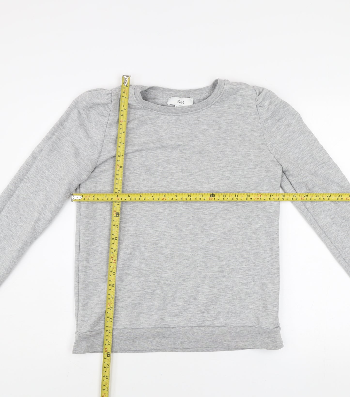 Et Women Grey Size 10 Pullover Sweatshirt Casual Lightweight