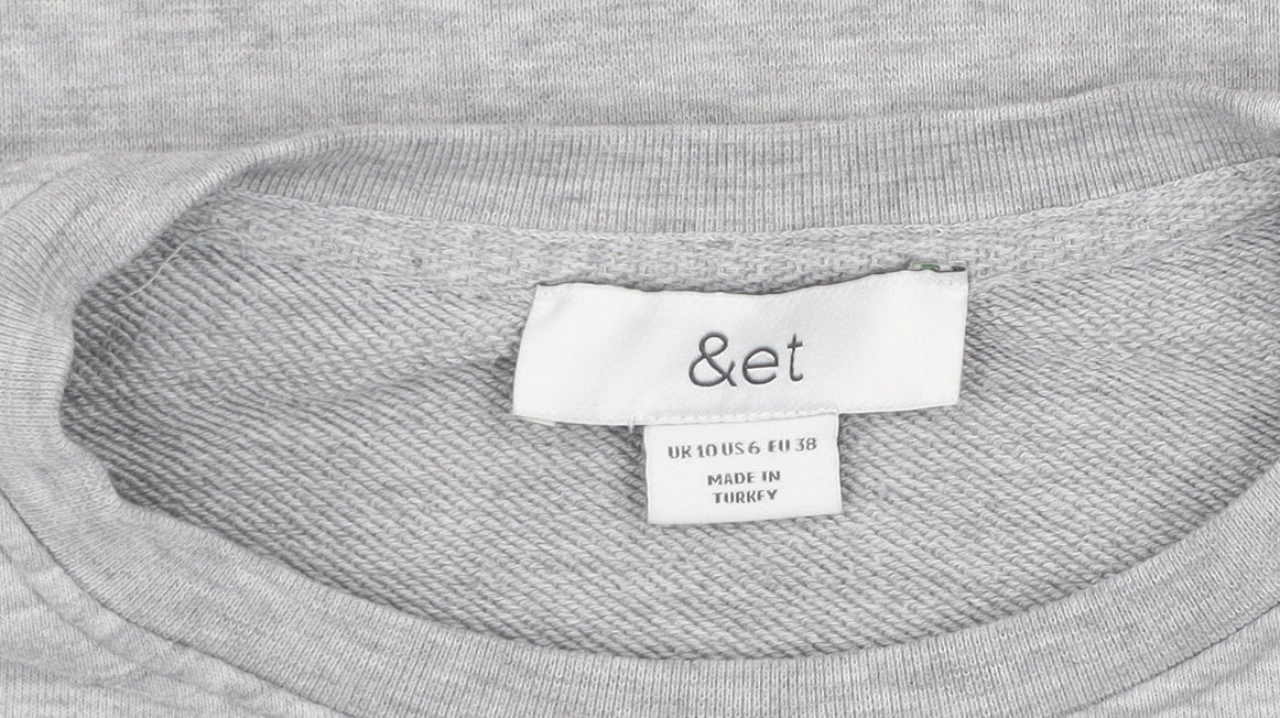 Et Women Grey Size 10 Pullover Sweatshirt Casual Lightweight