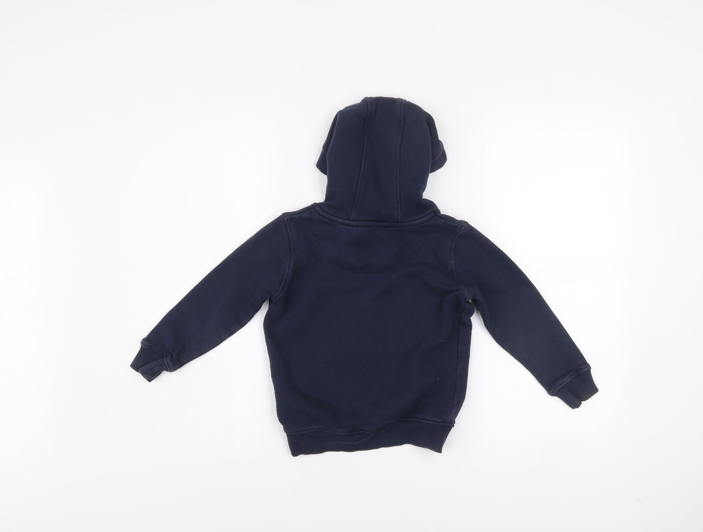 Jack Wills Boys Blue Pullover Hoodie 5-6 Years Embroidered Logo Fleece