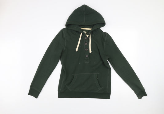 Clockhouse Men's Green Henley Hoodie Size S Casual Fleece Sweatshirt