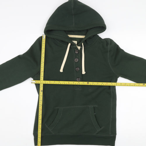 Clockhouse Men's Green Henley Hoodie Size S Casual Fleece Sweatshirt