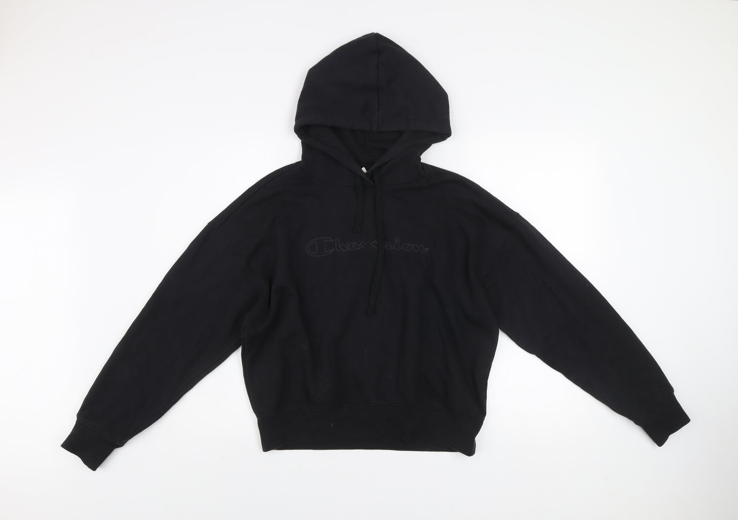 Champion Women's Black Medium Pullover Hoodie Sweatshirt