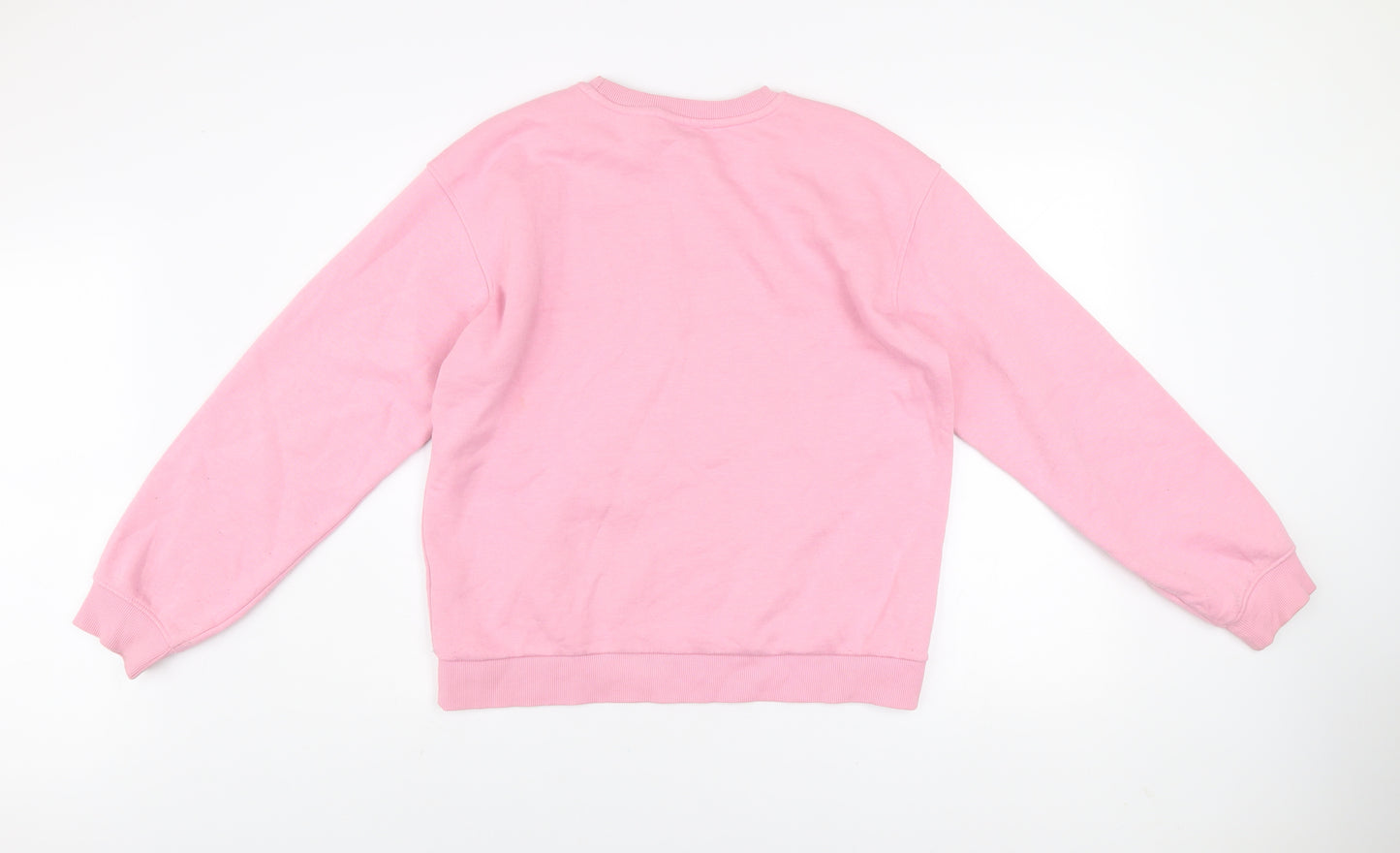 Threadbare Womens Pink Bow Graphic Pullover Sweatshirt UK 12