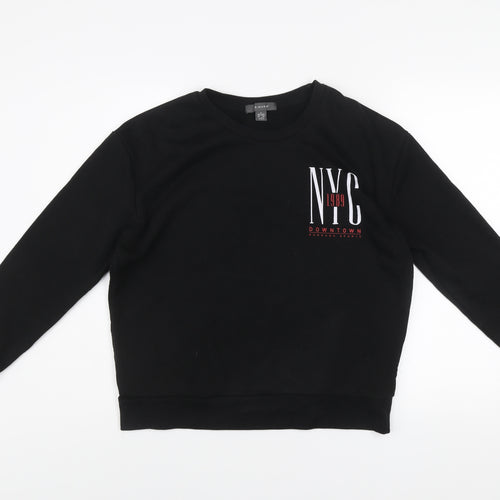 Primark Women Black NYC 1989 Crew Neck Pullover Sweatshirt Size 10/12