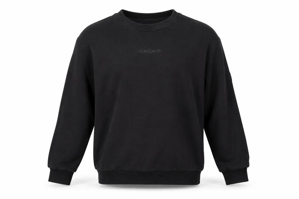 Adidas Men's Black Crew Neck Sweatshirt Size M Cotton Blend Casual