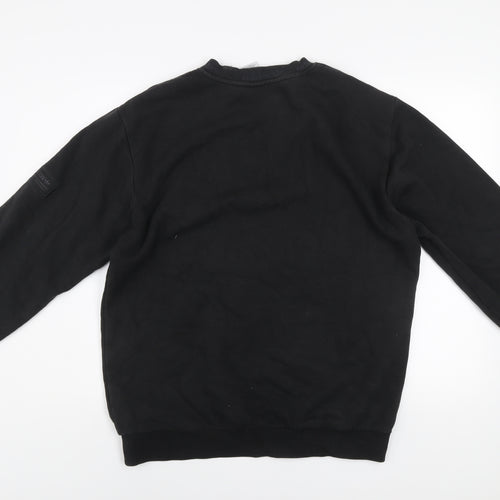 Adidas Men's Black Crew Neck Sweatshirt Size M Cotton Blend Casual