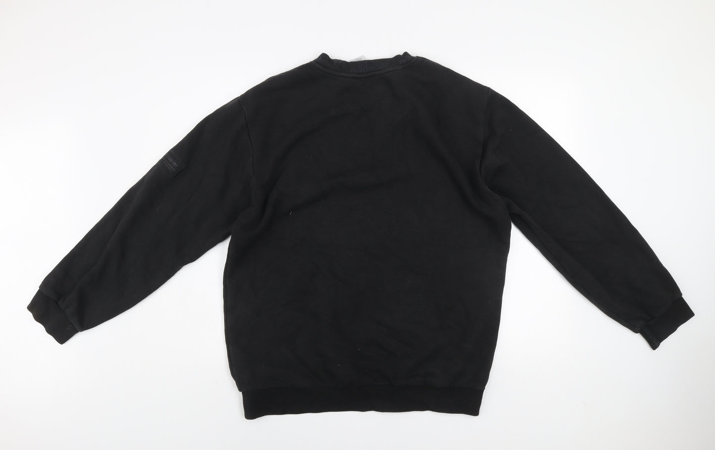 Adidas Men's Black Crew Neck Sweatshirt Size M Cotton Blend Casual