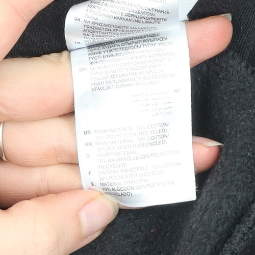 Adidas Men's Black Crew Neck Sweatshirt Size M Cotton Blend Casual