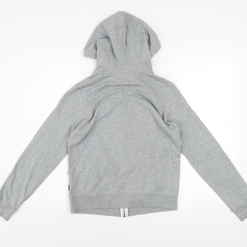 Converse Men's Grey Full Zip Hooded Track Jacket Size S