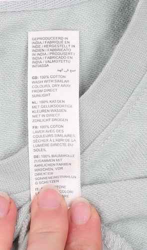 Fat Face Mens Green 3XL Striped Crew Neck Cotton Sweatshirt