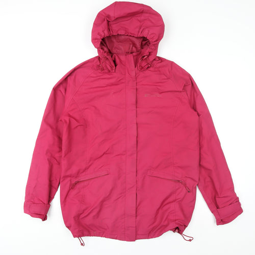 Mountain Warehouse Womens Pink Waterproof Hooded Rain Jacket Size 12