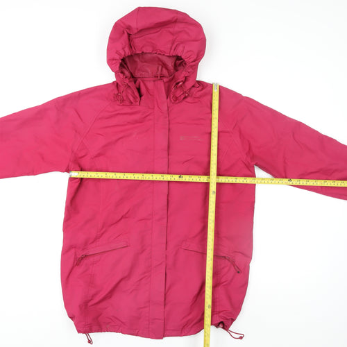 Mountain Warehouse Womens Pink Waterproof Hooded Rain Jacket Size 12