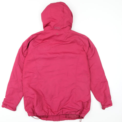 Mountain Warehouse Womens Pink Waterproof Hooded Rain Jacket Size 12