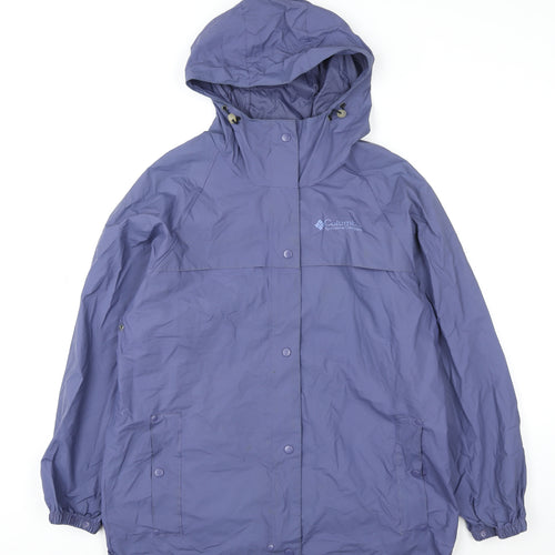 Columbia Blue Waterproof Hooded Rain Jacket Unisex M