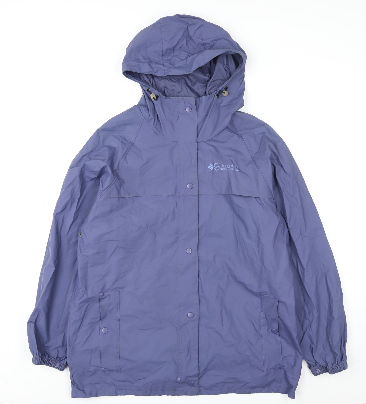 Columbia Blue Waterproof Hooded Rain Jacket Unisex M
