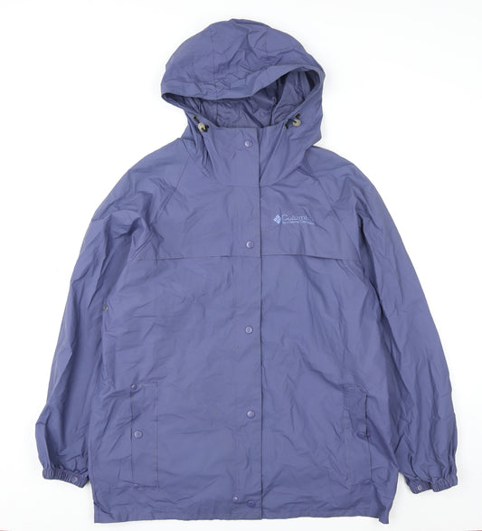 Columbia Blue Waterproof Hooded Rain Jacket Unisex M