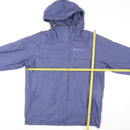 Columbia Blue Waterproof Hooded Rain Jacket Unisex M