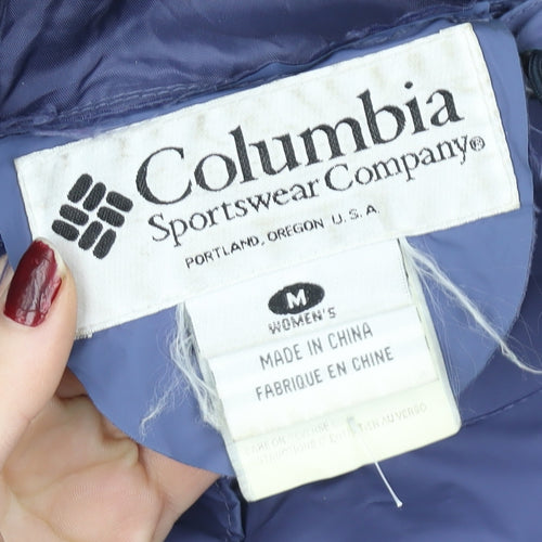 Columbia Blue Waterproof Hooded Rain Jacket Unisex M
