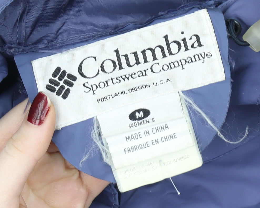 Columbia Blue Waterproof Hooded Rain Jacket Unisex M