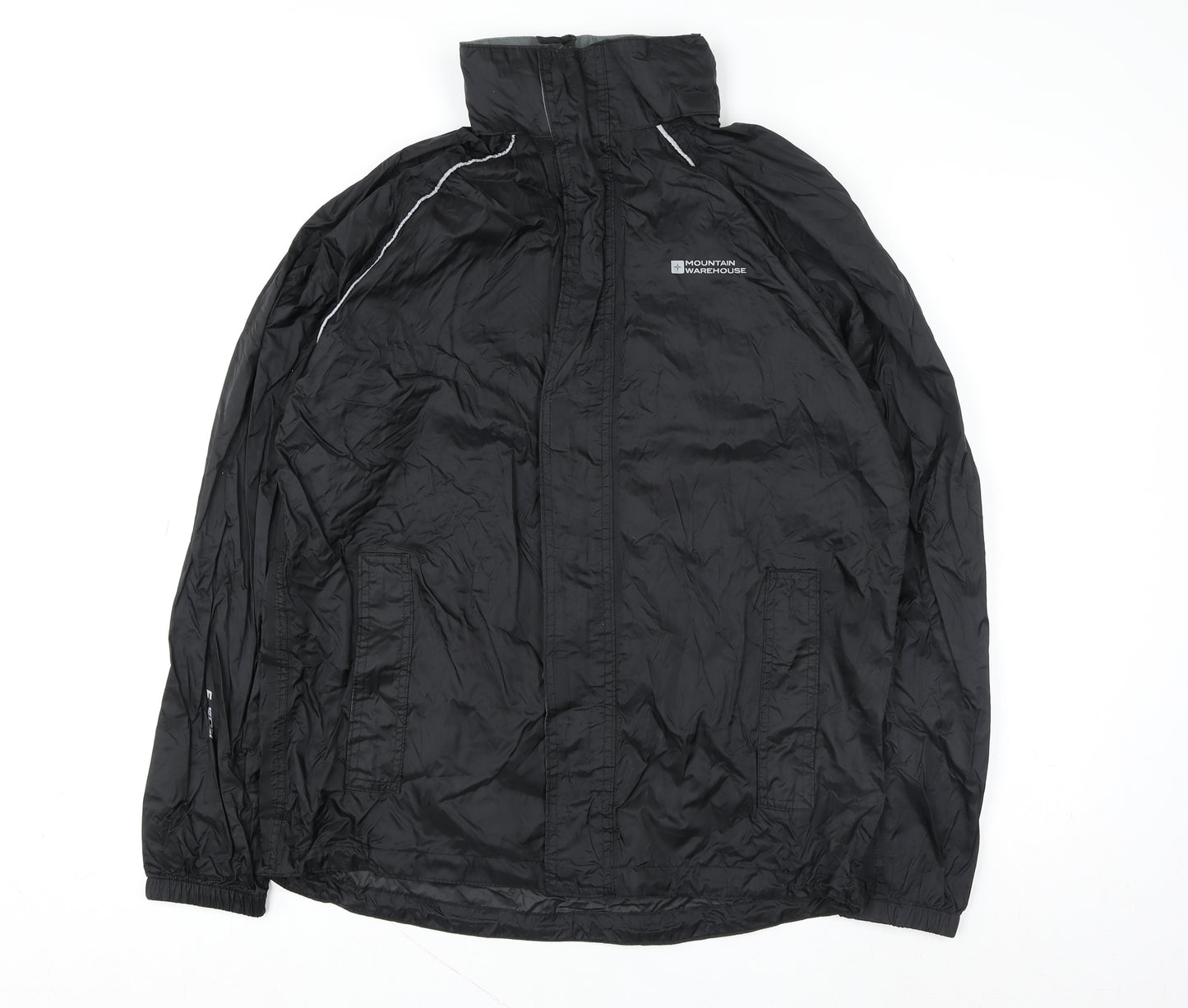 Mountain Warehouse Men's Black XS Windbreaker Lightweight Jacket