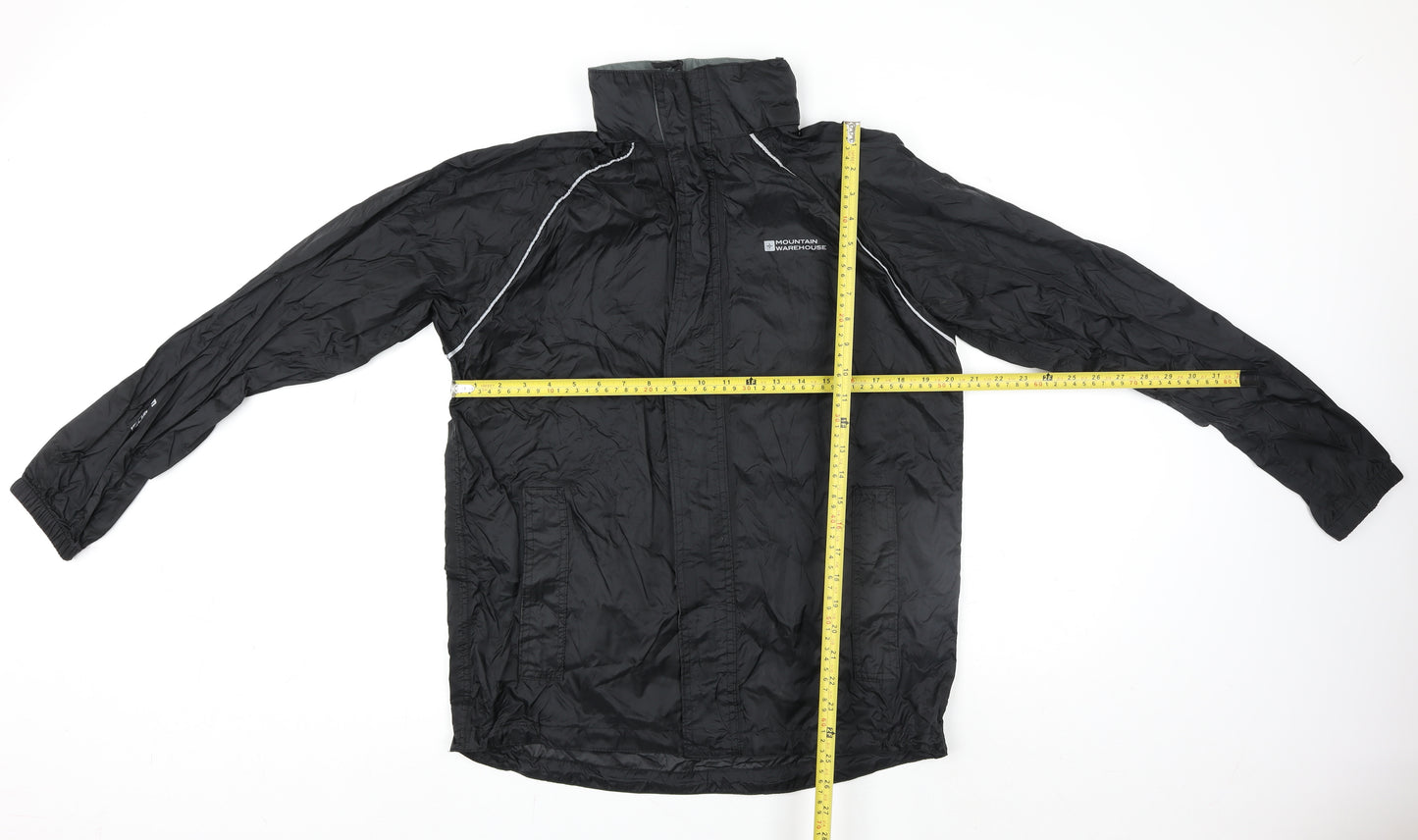 Mountain Warehouse Men's Black XS Windbreaker Lightweight Jacket
