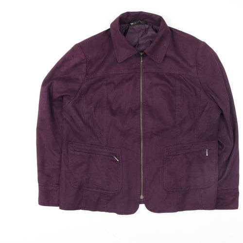 BHS Women’s Purple Zip-Up Lined Jacket Size 18