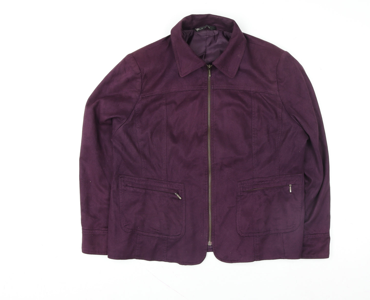BHS Women’s Purple Zip-Up Lined Jacket Size 18