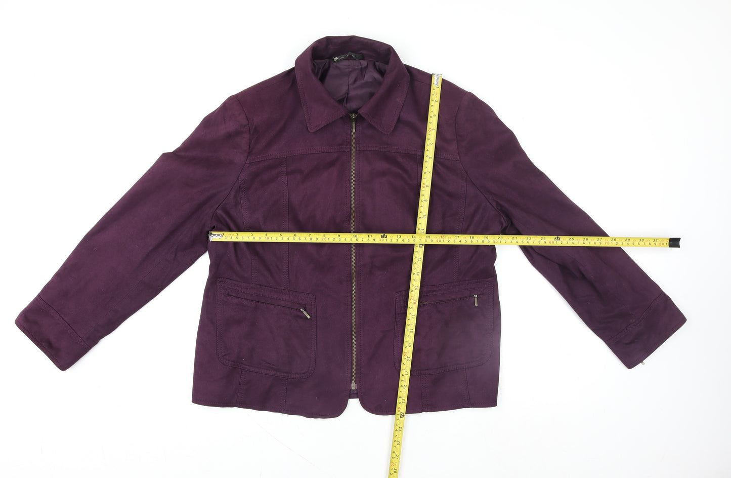 BHS Women’s Purple Zip-Up Lined Jacket Size 18