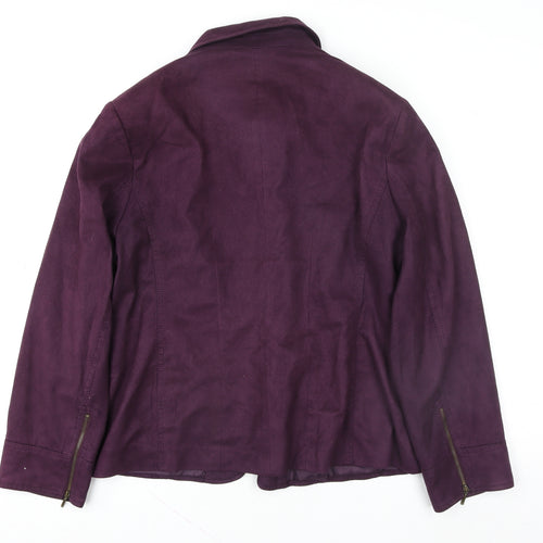 BHS Women’s Purple Zip-Up Lined Jacket Size 18
