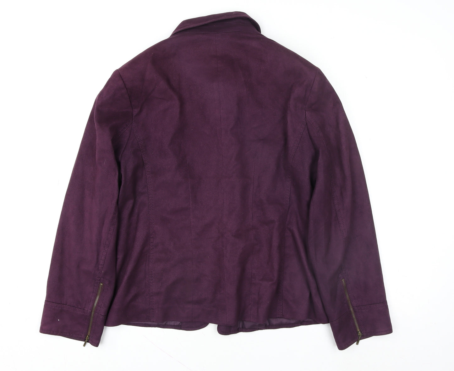 BHS Women’s Purple Zip-Up Lined Jacket Size 18