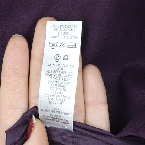 BHS Women’s Purple Zip-Up Lined Jacket Size 18