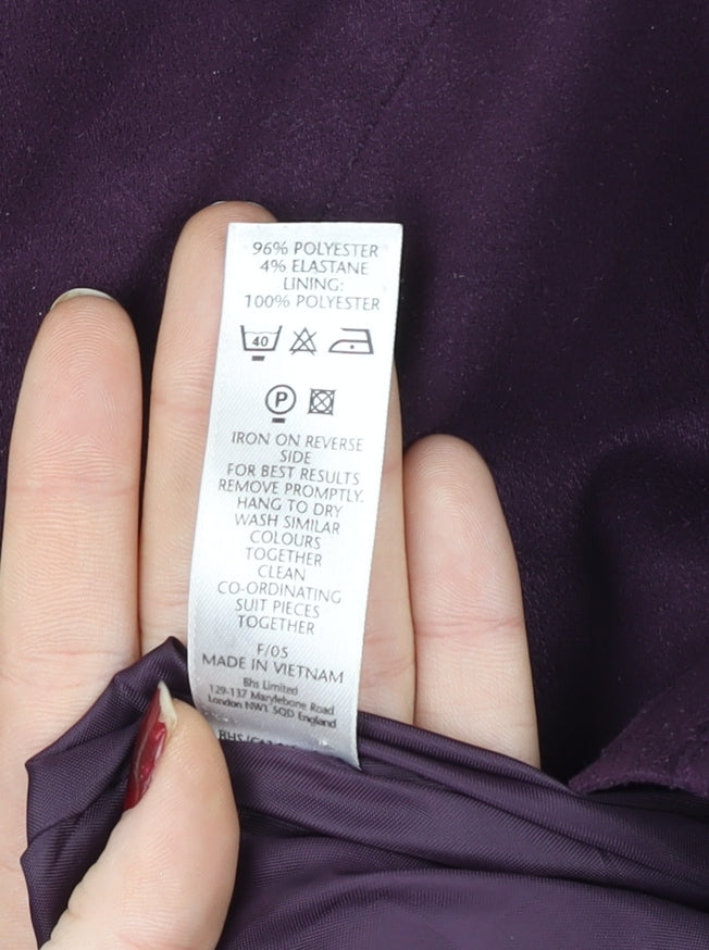 BHS Women’s Purple Zip-Up Lined Jacket Size 18