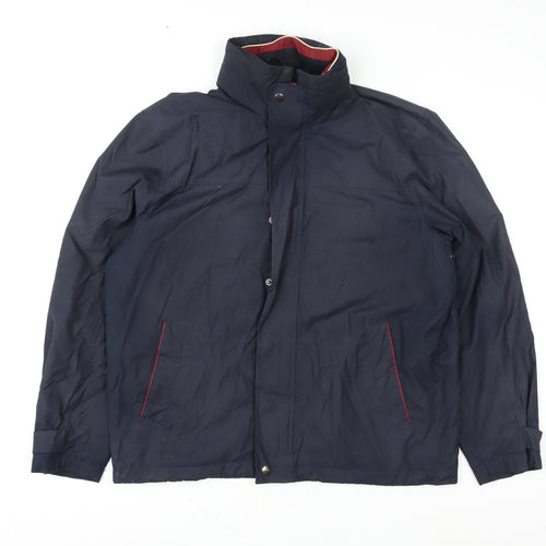 Skopes Men's Blue L Regular Mid-Length Water Resistant Jacket