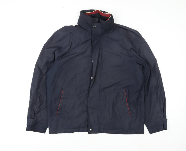 Skopes Men's Blue L Regular Mid-Length Water Resistant Jacket