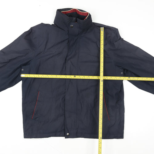 Skopes Men's Blue L Regular Mid-Length Water Resistant Jacket