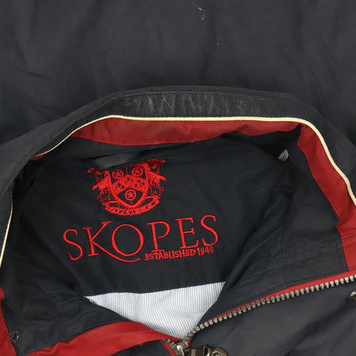 Skopes Men's Blue L Regular Mid-Length Water Resistant Jacket
