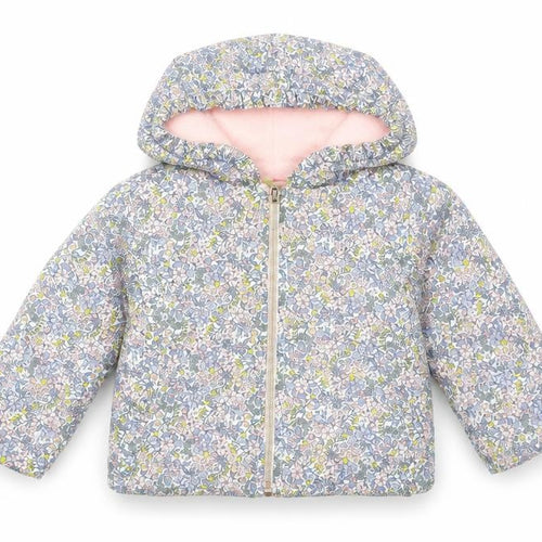Penelope Mack Girls Multicoloured Floral Hooded Puffer Jacket 18 Months