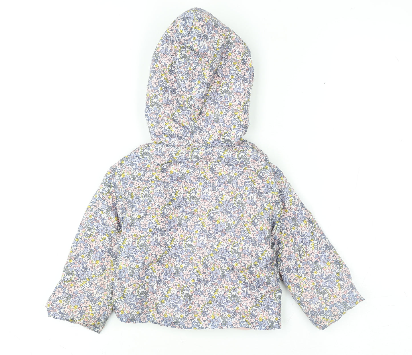 Penelope Mack Girls Multicoloured Floral Hooded Puffer Jacket 18 Months